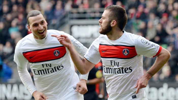 Zlatan Ibrahimovic și Jeremy Menez. Sursă foto: goal.com