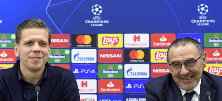 Szczęsny i-a dat o țigară lui Sarri în direct la TV. Sursă foto: ucl.com