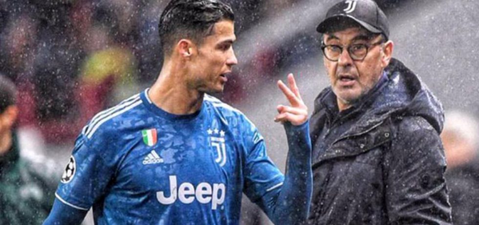 Cristiano Ronaldo și Maurizio Sarri. Sursă foto: goal.com