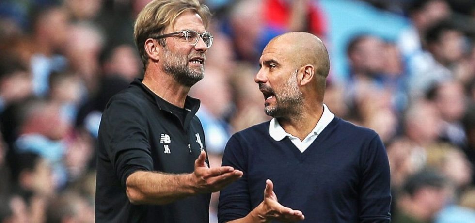 Pep Guardiola și Jurgen Klopp. Sursă foto: footballghana.com