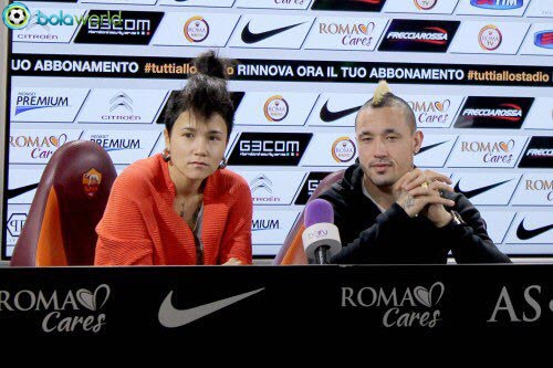 Radja și Briana Nainggolan. Sursă foto: bolaworld.com