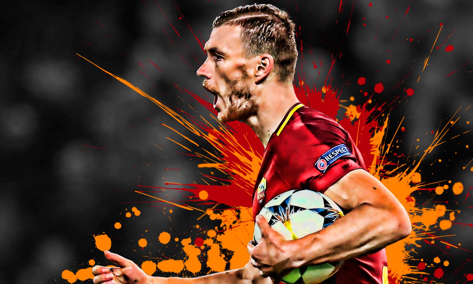 Edin Dzeko. Sursă foto: besthqwallpapers.com