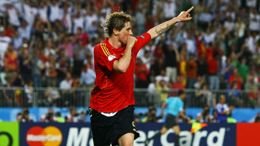 Fernando Torres în finala Campionatului European din 2008. Sursă foto: yahoosports.com