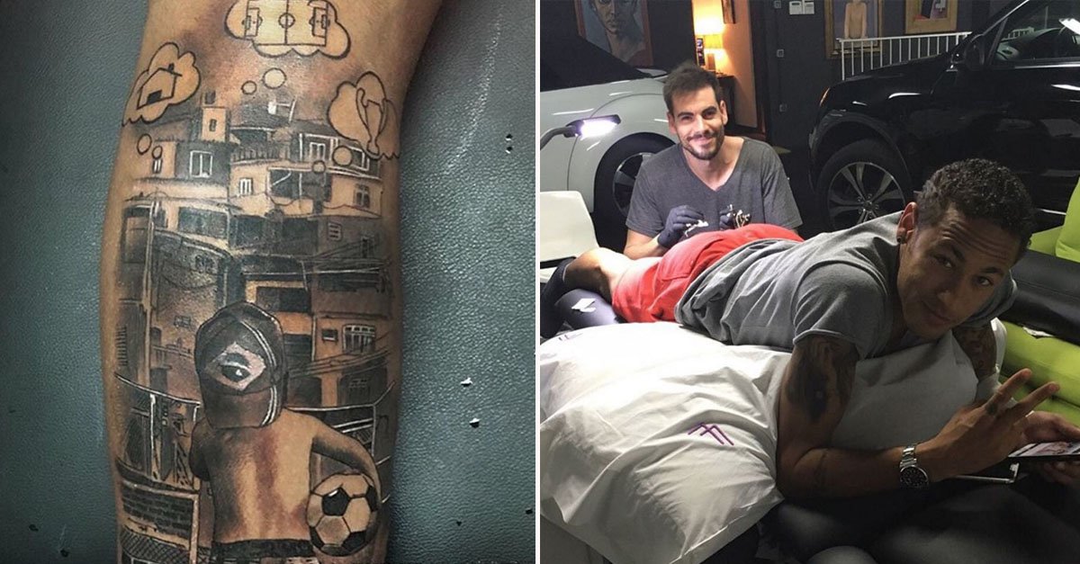Tatuajul lui Neymar. Sursă foto: goal.com