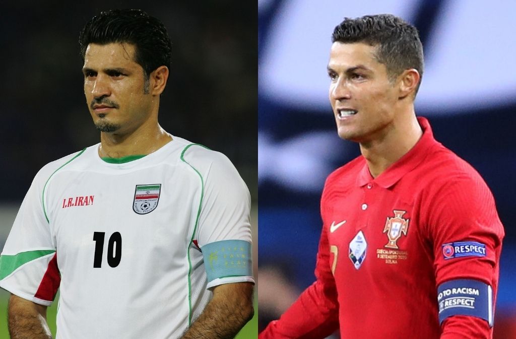 Ali Daei și Cristiano Ronaldo. Sursă foto: ronaldo.com