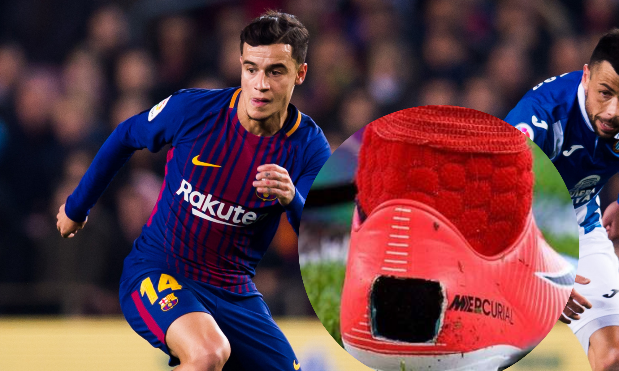 Explicația lui Coutinho pentru găurile din ghete. Sursă foto: primul11.com