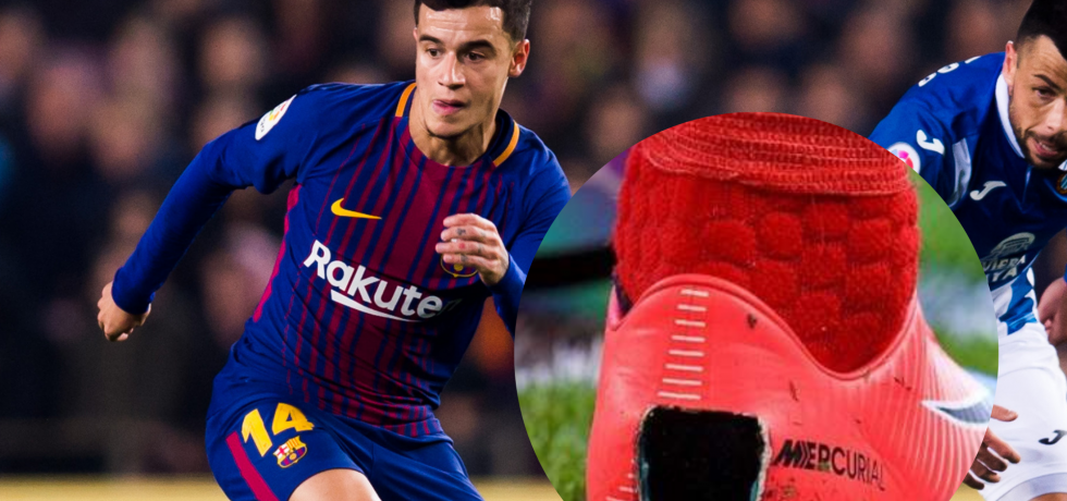 Explicația lui Coutinho pentru găurile din ghete. Sursă foto: primul11.com