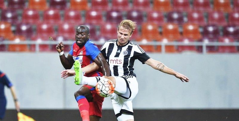 Ultimul meci jucat de FCSB împotriva unei echipe din Serbia. Sursă foto: uefa.com