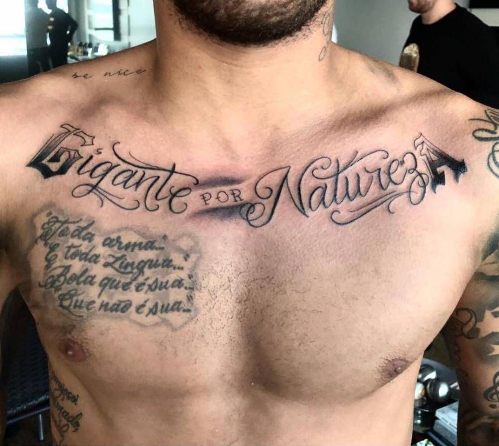 Tatuajul lui Neymar. Sursă foto: goal.com