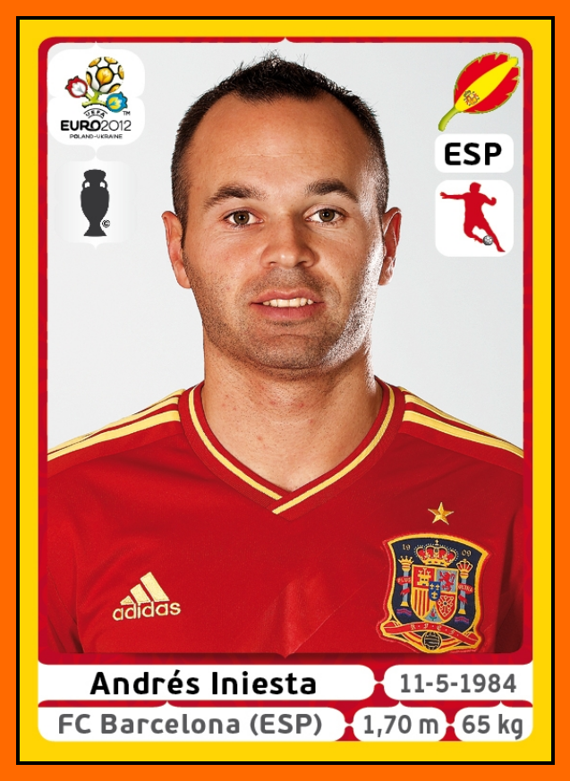 Andres Iniesta. Sursă foto: panini.com