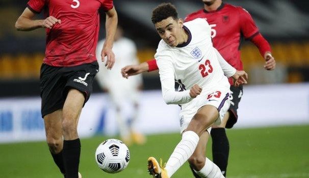 Jamal Musiala în naționala Angliei U21. Sursă foto: goal.com