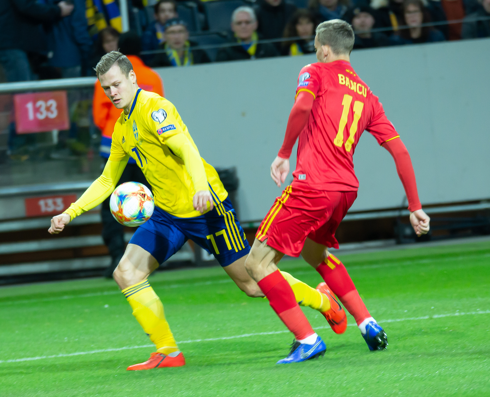 Viktor Claesson împotriva României. Sursă foto: sportpictures.eu