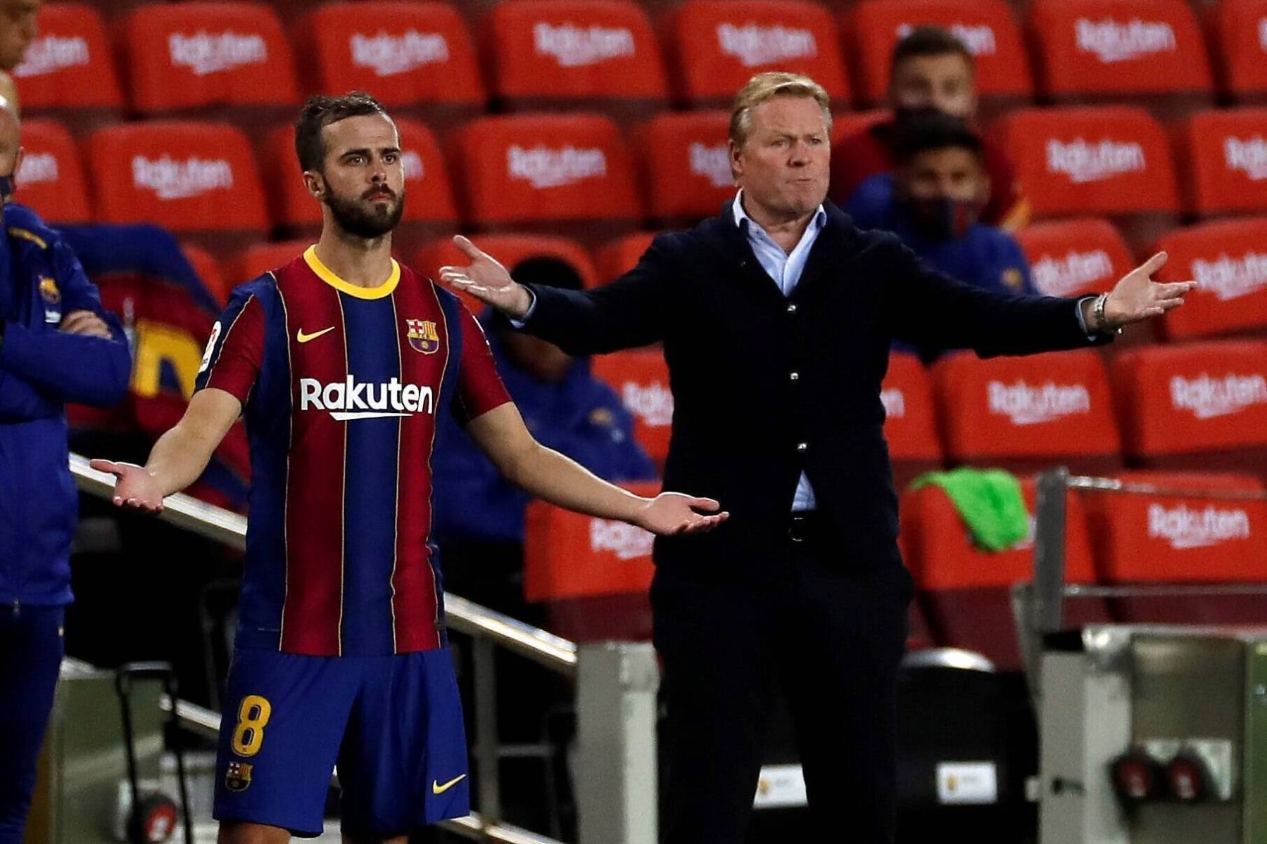 Koeman îi dă replica lui Pjanic. Sursă foto: marca.es