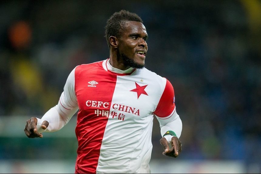 Michael Ngadeu la Slavia Praga. Sursă foto: digisport.ro