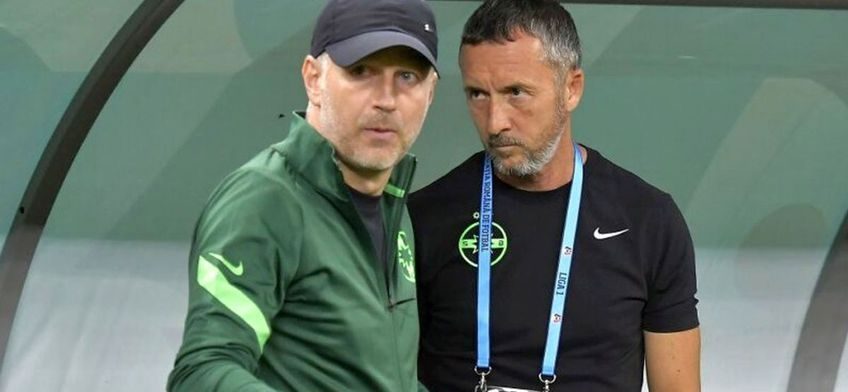 MM Stoica dispută de la distanță cu Edi Iordănescu. Sursă foto: sportpictures.eu