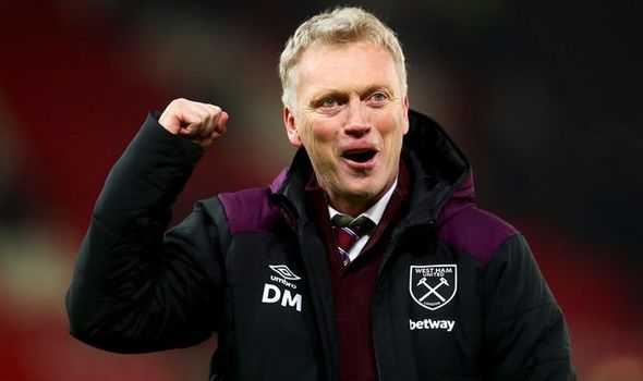 David Moyes reacționat la pauză în West Ham – FCSB. Sursă foto: goal.com