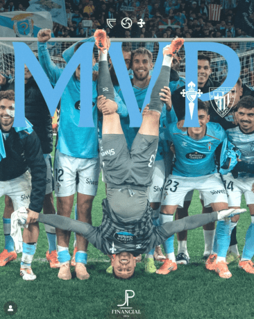 Ionut Radu, MVP în Spania. Captura foto: Instagram - @rccelta