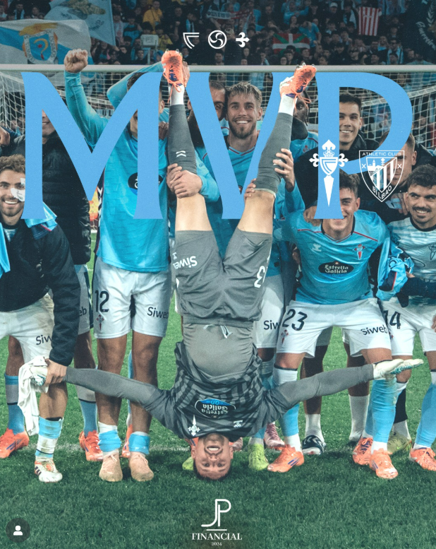 Ionut Radu, MVP în Spania. Captura foto: Instagram - @rccelta